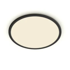 Badkamerverlichting|Brico Philips Plafondlamp Superslim Zwart O30Cm 18W