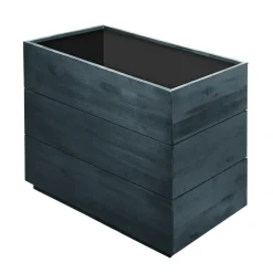 Brico Plantenbak Acaciahout Rechthoek 60X30Cm Zwart- Plantenpotten En -Bakken