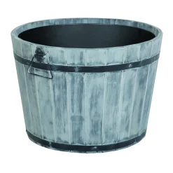 Brico Plantenbak Acaciahout Rond O46Cm Grijs- Plantenpotten En -Bakken