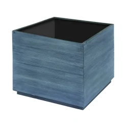 Brico Plantenbak Acaciahout Vierkant 35X35Cm Grijs Geborsteld- Plantenpotten En -Bakken