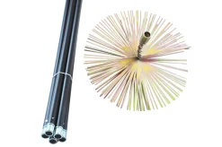 Brico Practo Veegset Borstel + Stok Metaal O25Cm 7M
