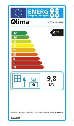 Brico Qlima Pelletkachel Fiorina 74-S Line 7,45Kw Zwart
