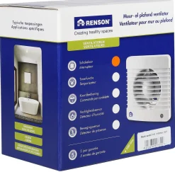 Luchtafvoer|Brico Renson Badkamerventilator 7101 O100Mm Wit