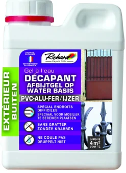Brico Richard Afbijtmiddel Pvc-Alu-Ijzer Buiten Gel Waterbasis 1L- Afbijtmiddelen