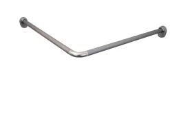 Douchegordijnstangen|Brico Ridder Universele Hoekdouchegordijnrail O25Mm Mat Zilver Aluminium