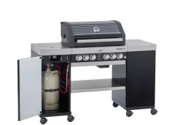 Brico Rosle Gasbarbecue Videro G4-Sl 30Mbar 154X60X118Cm- Gasbarbecue