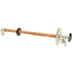 Buitenkranen|Brico Sanivesk Luxe Vorstvrije Gevelkraan Rond Met Knop En Losse Sleutel En Slangpilaar ( Knel X Buitendraad ) 22Mm X 3/4"