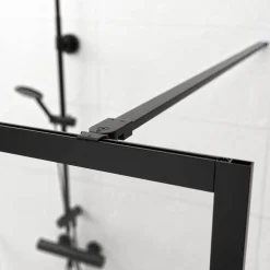 Douchewanden & Inloopdouches|Brico Sealskin Contour Inloopdouche Type A3 118X200Cm Zwart| 6Mm Helder Veiligheidsglas