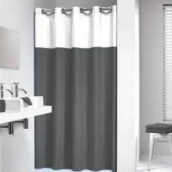 Douchegordijnen|Brico Sealskin Douchegordijn Double Polyester/Katoen 180X200Cm Grijs
