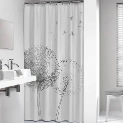 Douchegordijnen|Brico Sealskin Douchegordijn Flow 180X200Cm Polyester Zwart/ Wit