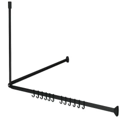 Douchegordijnstangen|Brico Sealskin Easy Roll Douchegordijnstangset 90X90X90Cm Zwart