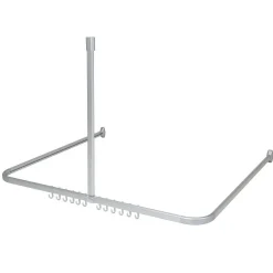 Douchegordijnstangen|Brico Sealskin Easy Roll Douchegordijnstangset 90X90X90Cm Mat Aluminium
