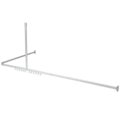 Douchegordijnstangen|Brico Sealskin Easy Roll Douchegordijnstangset 90X90X90Cm Mat Aluminium