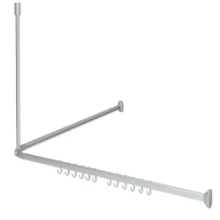 Douchegordijnstangen|Brico Sealskin Easy Roll Douchegordijnstangset 90X90X90Cm Mat Aluminium