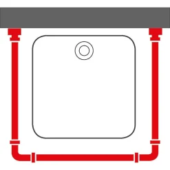 Douchegordijnstangen|Brico Sealskin Easy Roll Douchegordijnstangset 90X90X90Cm Wit