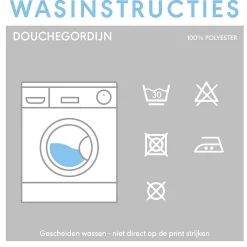 Douchegordijnen|Brico Sealskin Made Douchegordijn 180X200 Cm Polyester Meerkleurig