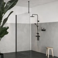 Douchewanden & Inloopdouches|Brico Sealskin Plafondsteun 80Cm Universeel Mat Zwart