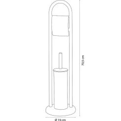 Toiletaccessoires|Brico Sealskin Wc-Boy Acero Metaal Zwart Mat Staand