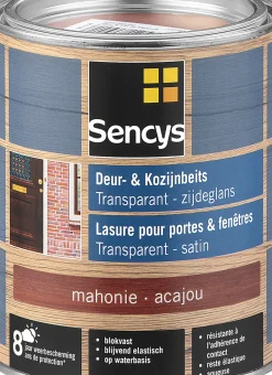 Brico Sencys Beits Ramen En Deuren Semi-Transparant Zijdeglans Mahonie 0,75L- Beits