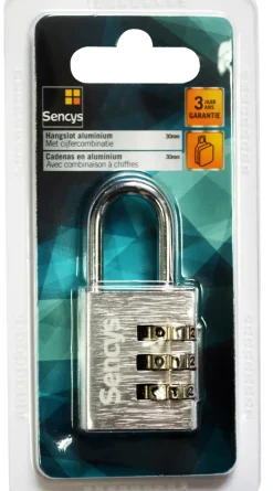 Brico Sencys Cijferslot Aluminium 30Mm- Hangsloten