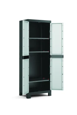 Meubelen|Brico Sencys Hoge Kast Donkergrijs 45X65X185Cm