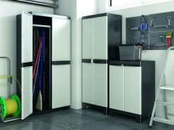 Meubelen|Brico Sencys Hoge Kast Donkergrijs 45X65X185Cm