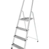 Huishoudladders|Brico Sencys Huishoudtrap Aluminium 4-Treeds