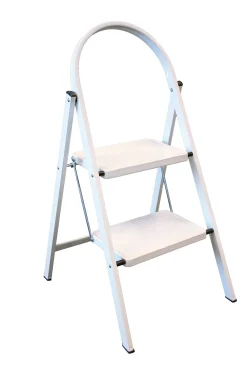 Huishoudladders|Brico Sencys Huishoudtrap Wit 2-Treeds