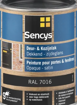 Brico Sencys Lak Voor Deuren En Ramen Zijdeglans Ral7016 750Ml- Lakken