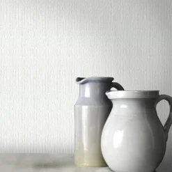 Brico Sencys Overschilderbaar Vliesbehang Linen Wit- Vliesbehang