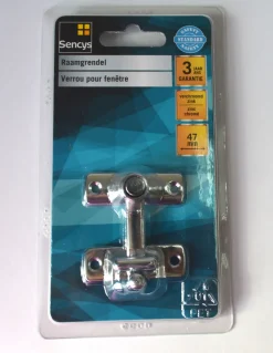 Brico Sencys Raamgrendel Verchroomd Zinc 47Mm- Raambeveiliging