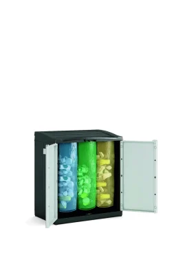 Vuilnisbakken|Brico Sencys Recycling Kast Grijs/Donker Grijs