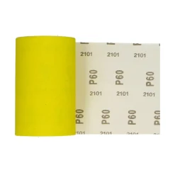 Brico Sencys Schuurrol Papier Geel A/O 115Mm X 5M P60- Schuurpapier