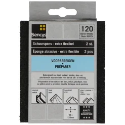 Brico Sencys Schuurspons P120 120X98X13Mm 2St- Schuurpapier