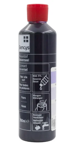 Brico Sencys Universele Verfkleurstof Violet 250Ml- Decoratieve Verf