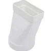 Luchtafvoer|Brico Sencys Vlakkanaal 204X60Mm Verloop Recht O125Mm Kunststof