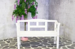 Brico Sens-Line Friesen Tuinbank - Hout - Wit- Tuinbanken