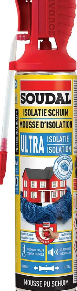 Tape & Lijm|Brico Soudal Isolatieschuim Genius Ultra 600Ml