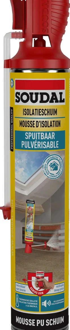 Isolatieschuim|Brico Soudal Spuitbaar Isolatieschuim Genius Gun 700Ml
