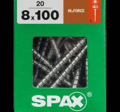 Brico Spax Schroef 'Hi.Force' Staal 100 X 8 Mm - 20 Stuks- Schroeven