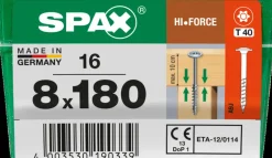 Brico Spax Schroef 'Hi.Force' Wirox 8X180Mm 16 Stuks- Schroeven