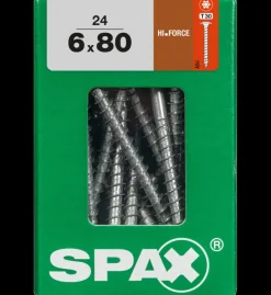 Brico Spax Schroef 'Hi.Force' Wirox 6X80Mm 24 Stuks- Schroeven