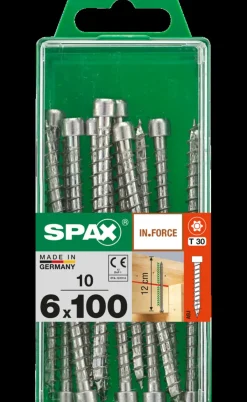 Brico Spax Schroef In.Force Wirox 6X100Mm 10 Stuks- Schroeven