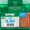 Brico Spax Terrasschroef A2 Rvs 60X5Mm 200St- Tuinbeslag & Terrasschroeven