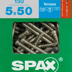 Brico Spax Terrasschroef A2 Rvs 50X5Mm 150St- Tuinbeslag & Terrasschroeven
