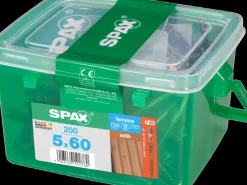 Brico Spax Terrasschroef A2 Rvs Bruin 60X5Mm 200St- Tuinbeslag & Terrasschroeven