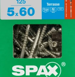 Brico Spax Terrasschroef A2 Rvs 60X5Mm 125St- Tuinbeslag & Terrasschroeven