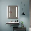 Spiegels|Brico Spiegel Scott Rechthoek Met Ledverlichting En Touch Sensor 70X50Cm