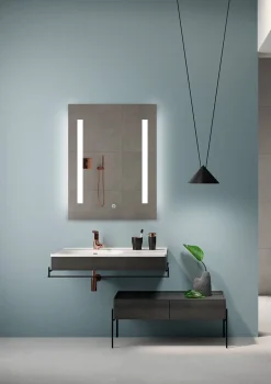 Spiegels|Brico Spiegel Scott Rechthoek Met Ledverlichting En Touch Sensor 70X50Cm