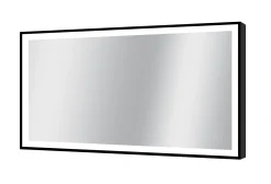 Spiegels|Brico Spiegel Swann Rechthoek Met Ledverlichting Touch En Spiegelverwarming Zwart 75X120Cm